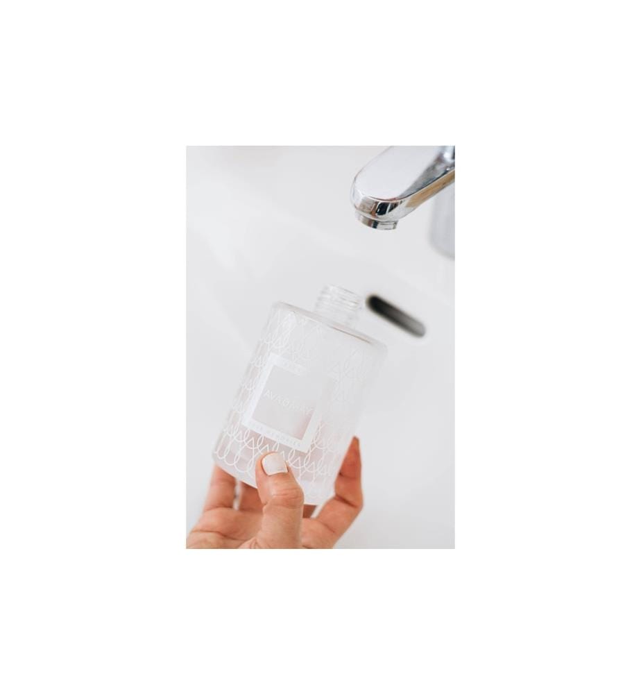 AVA & MAY - Seifenspender aus Glas 185 ml, Weiss