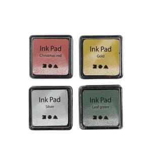 CREATIV COMPANY - Tampon encreur Ink Pad or, vert, rouge, argent