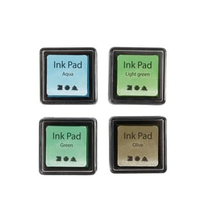 CREATIV COMPANY - Tampon encreur Ink Pad bleu, vert