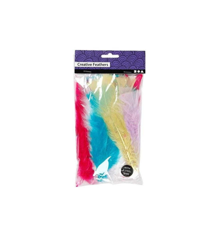 CREATIV COMPANY - Plumes Multicolore, 18 Pièce/s