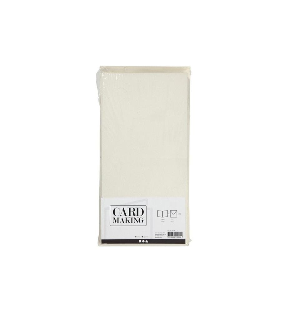 CREATIV COMPANY - Blankokarte 15 x 15 cm 50 Set, Beige