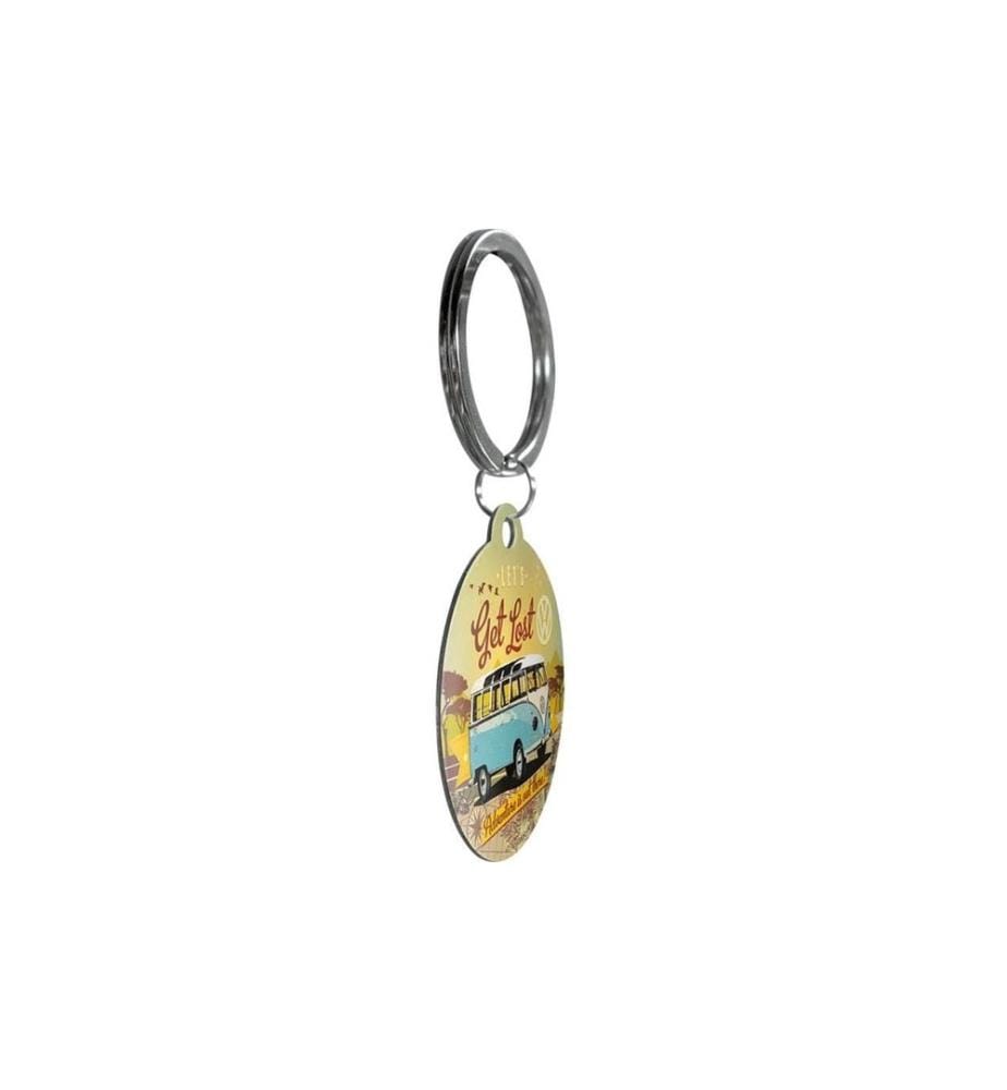 NOSTALGIC ART - Porte-clés VW Bus Ø 4 cm, 1 pièce, multicolore