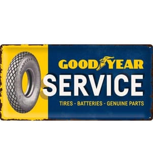 NOSTALGIC ART - Plaque Goodyear Service 25 x 50 cm, métal