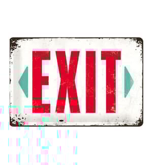 NOSTALGIC ART - Plaque Exit 20 x 30 cm, métal