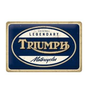 NOSTALGIC ART - Plaque Triumph Motorcycles 20 x 30 cm, métal