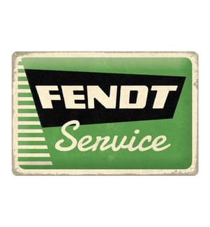 NOSTALGIC ART - Plaque Fendt Service 20 x 30 cm, métal