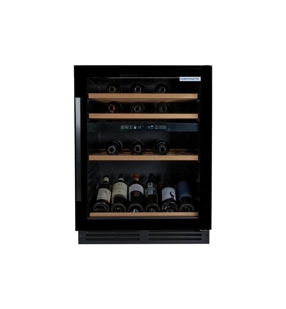 KIBERNETIK - Cave à vin encastrable WKE 46 Noir, Droite, Changeable