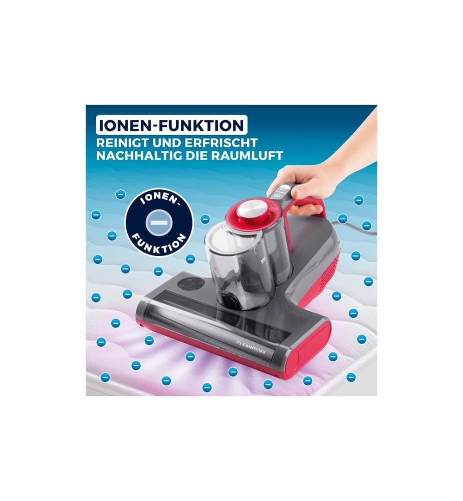 CLEANMAXX - Milben-Handstaubsauger Grau/Rot