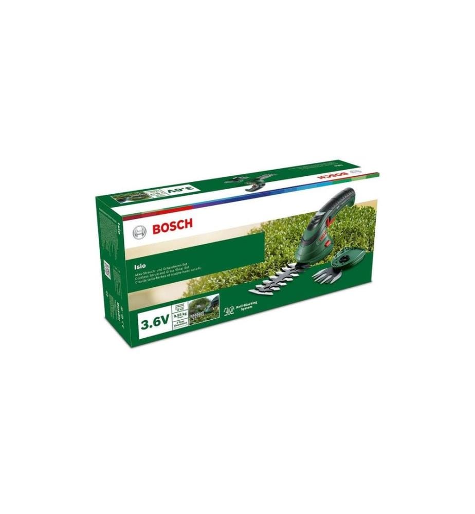 BOSCH - Cisailles à couper l'herbe sans fil Isio Kit, 1.5 Ah