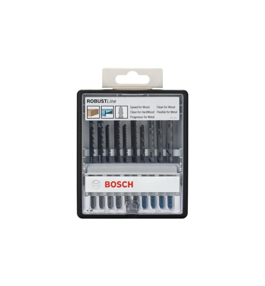 BOSCH - Professional Jeux de lames de scie sauteuse Wood & Metal, 10 pièces