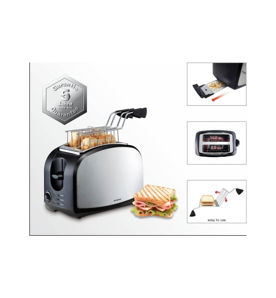 TRISA - Toaster Crispy Snack Silber/Schwarz