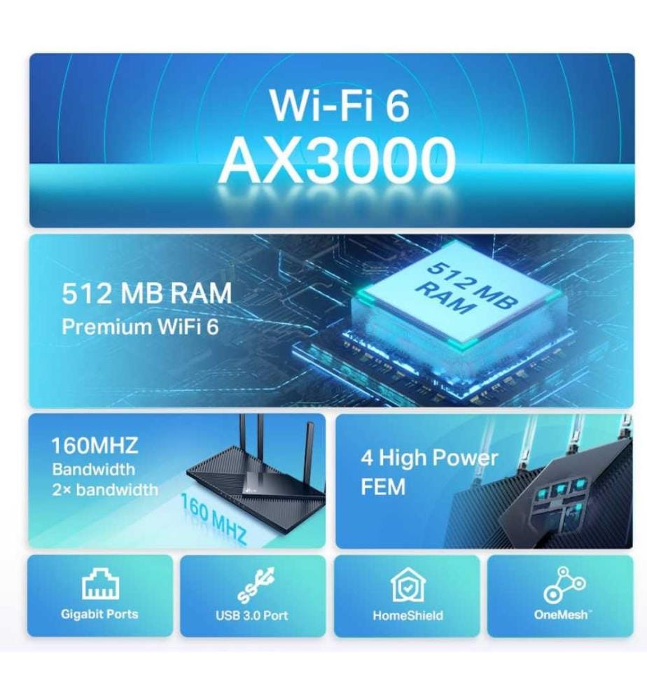 Wi-Fi-Router TP-LINK - Modell: ARCHERAX55