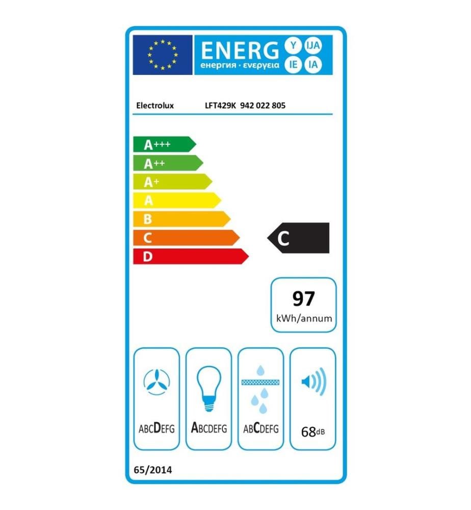 Hotte décorative murale ELECTROLUX - Modèle : LFT429K1