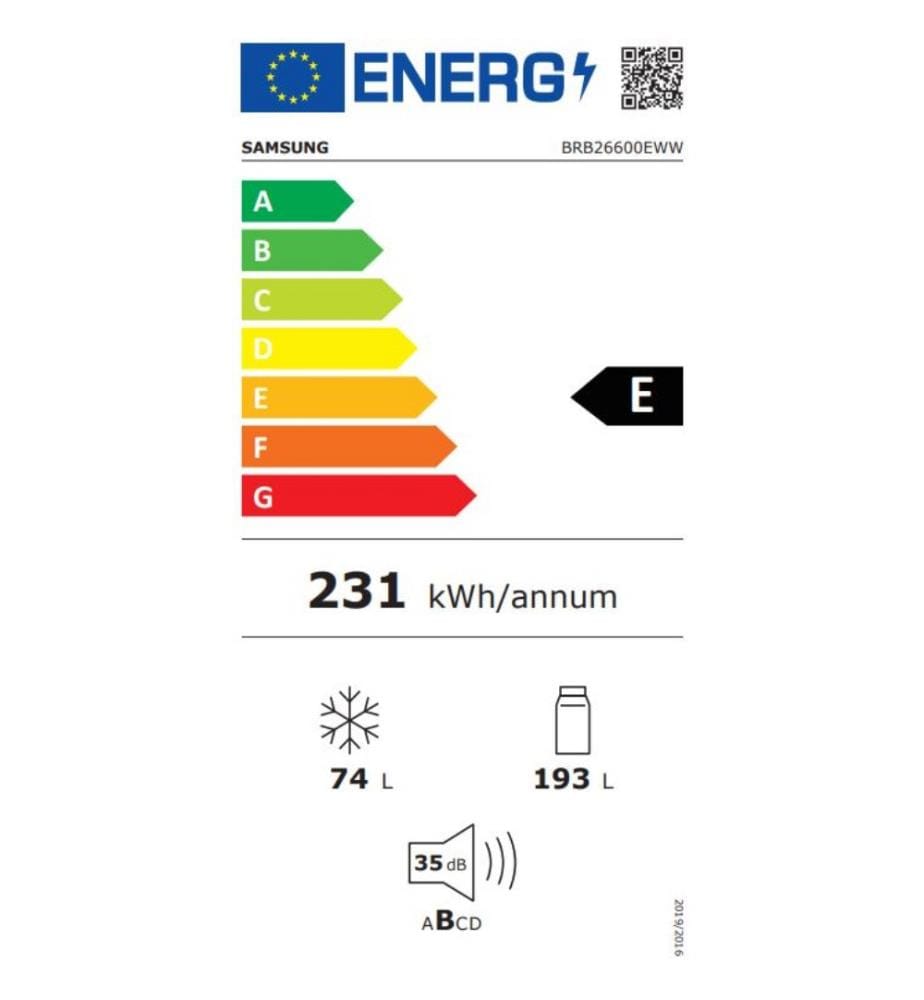 Combiné frigo-congélateur SAMSUNG - Modèle : BRB26600EWW