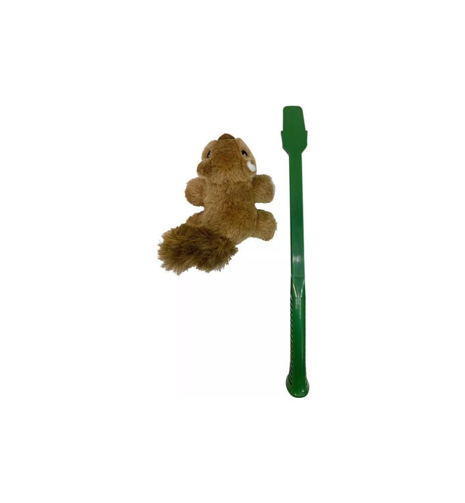 HUNTER - Jouet pour chien Flingerz Furry écureuil, Marron/vert