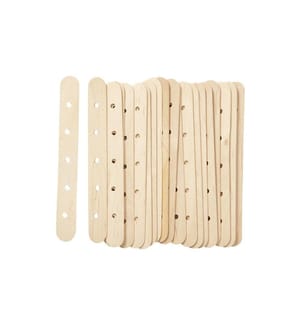 CREATIV COMPANY - Holzkleinteile Eistiele mit Lochung, 20 Stück