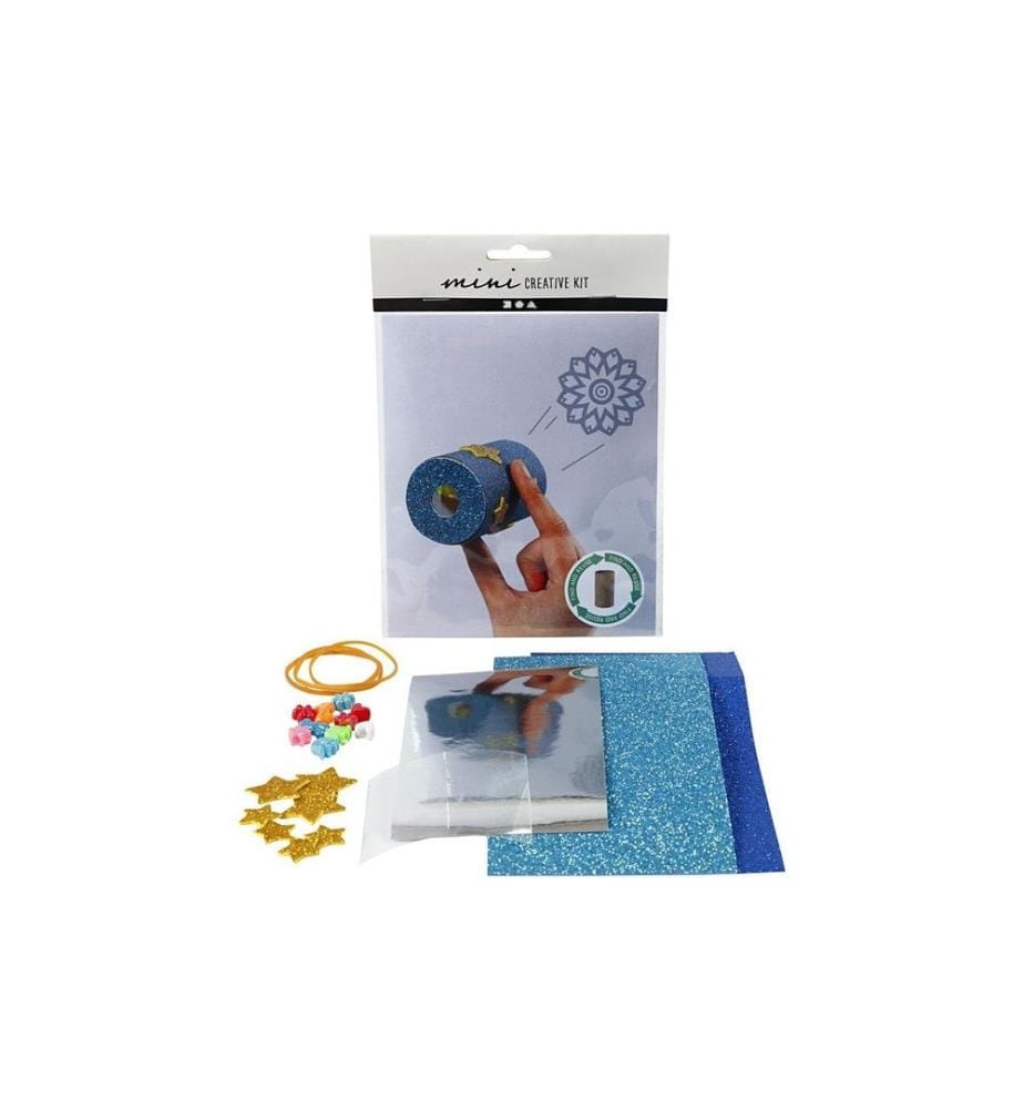 CREATIV COMPANY - Kits de bricolage Mini kaléidoscope en rouleau de papier toilette 7 parties