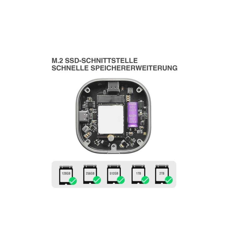 4SMARTS - Magnetisches SSD-Gehäuse Kickstand MagSafe-kompatibel grau
