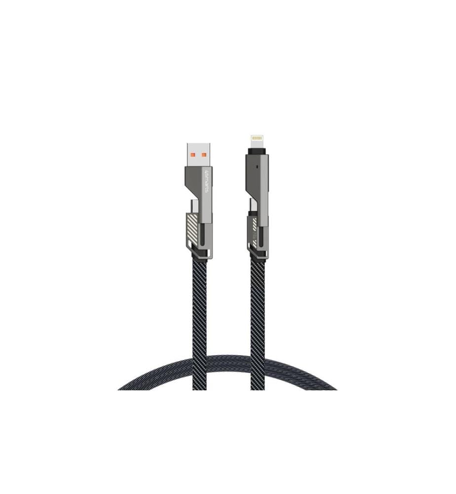 4SMARTS - ComboCord Flat 240 W USB A/USB C - Lightning/USB C 1.5 m