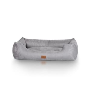 KNUFFELWUFF - Lit Dreamline Velour, M-L, 85 x 63 cm, gris