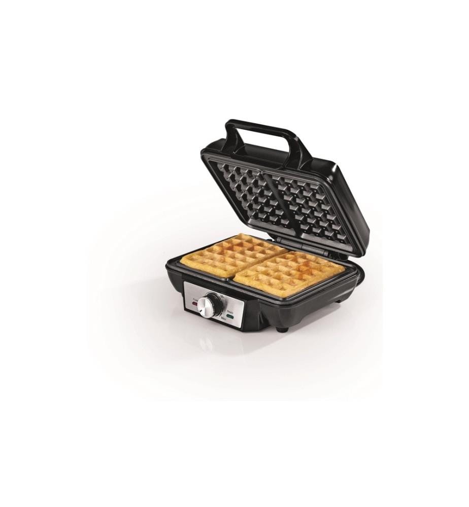 GOURMETMAXX - Waffeleisen Schwarz/Silber