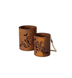 BOLTZE - Photophore Brinja 2 pièces, Brun