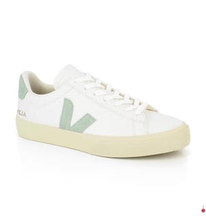 Baskets Campo Leather - Blanc et Vert Clair