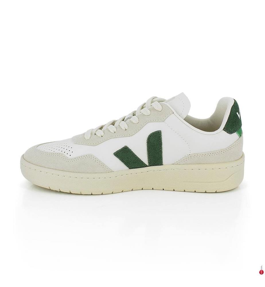 Baskets V-90 Leather - Blanc et Vert