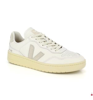 Baskets V-90 Leather - Blanc et Gris