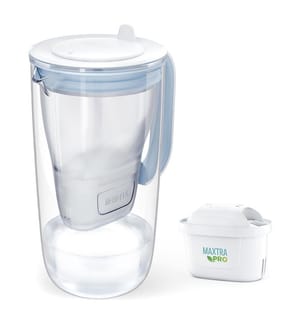 Carafe Filtrante en verre 2,5 L + 1 x Cartouche Maxtra Pro All-in-1 - Bleu Clair
