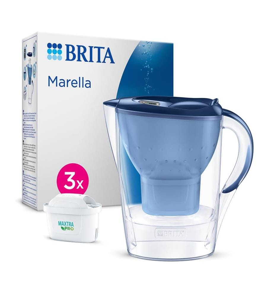 Carafe Filtrante Marella 2,4 L + 3 x Cartouches Maxtra Pro All-in-1 - Bleu