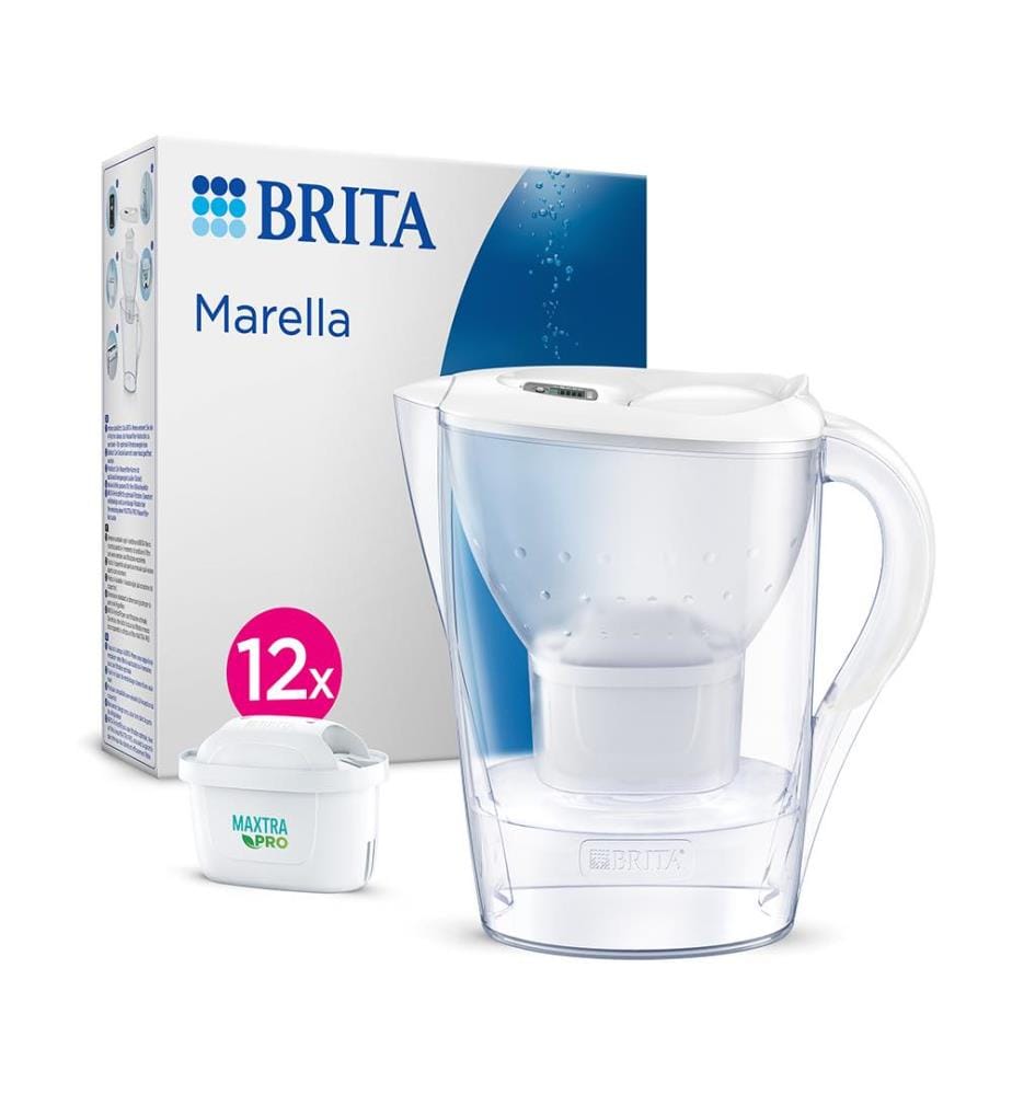 Carafe Filtrante Marella 2,4 L + 12 x Cartouches Maxtra Pro All-in-1 - Bleu