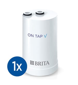 Cartouche filtrante BRITA ON TAP V pour filtre à eau ON TAP pour robinet (4 mois) - Blanc