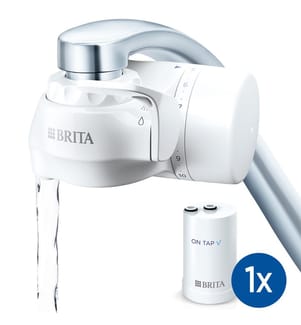 Système de filtre à eau BRITA ON TAP V pour robinet avec 1 cartouche filtrante - Blancd