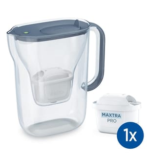 Carafe filtrante Style Essential 2,4 l + 1x cartouche Maxtra Pro Pure Performance - Bleu Pierre
