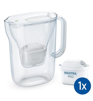 Carafe filtrante Style Essential 2,4 l + 1x cartouche Maxtra Pro Pure Performance - Blanc