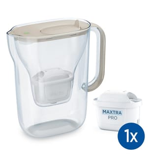 Carafe filtrante Style Essential 2,4 l + 1x cartouche Maxtra Pro Pure Performance - Sable