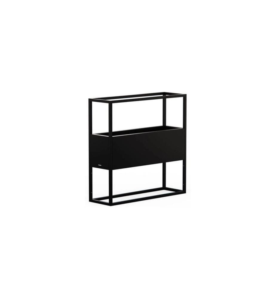 HERSTERA - Bac à plantes HUB 80 x 25 x 79 cm Noir