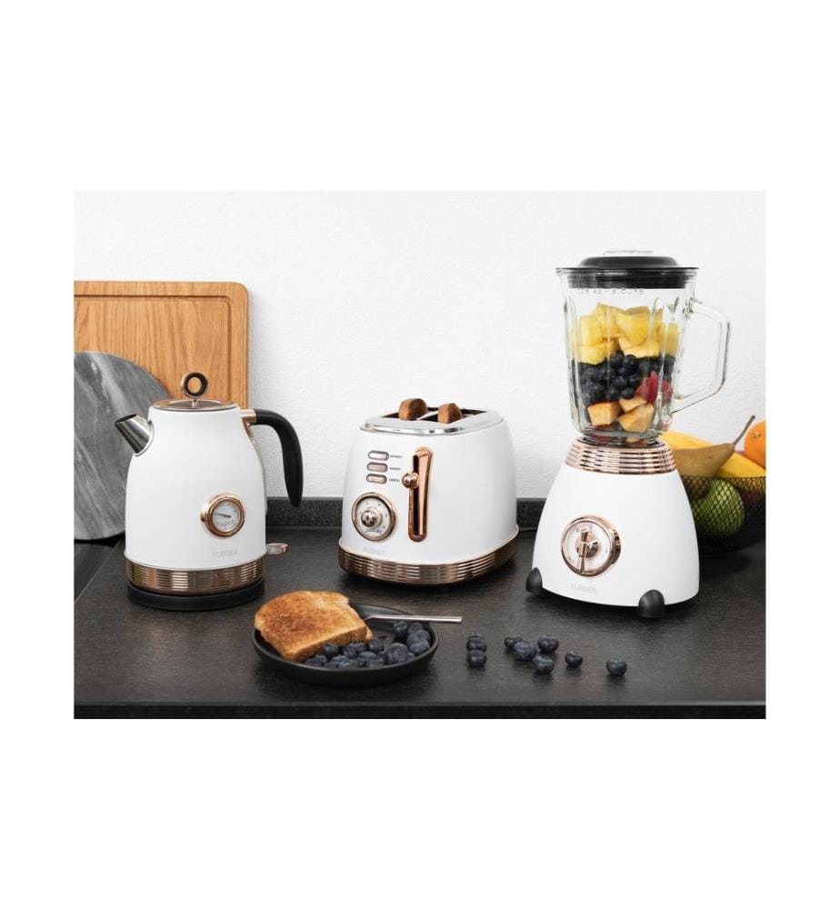 FURBER - Wasserkocher, Standmixer und Toaster Set Monroe Rosegold