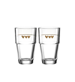LEONARDO - Verre à latte macchiato Le coeur de Naples 410 ml, Transparent