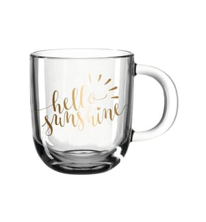 LEONARDO - Tasse à café Napoli Hello 400 ml , 1 Pièce/s, Transparent