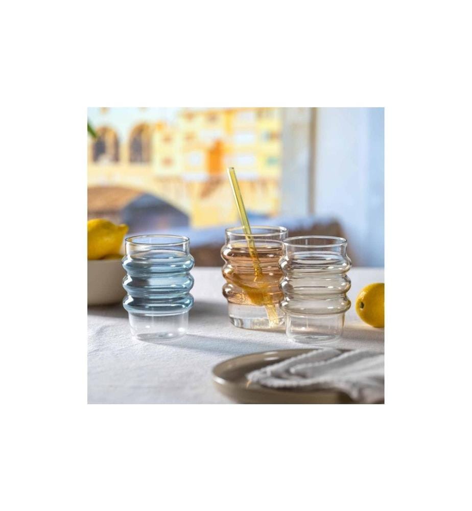 LEONARDO - Verre Sole 440 ml, 2 pièces, abricot