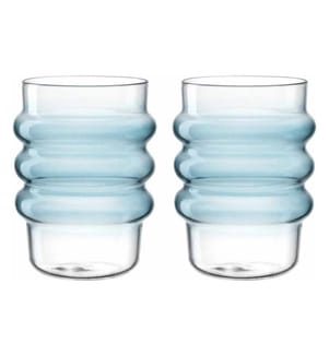 LEONARDO - Trinkglas Sole 440 ml, 2 Stück, Blau
