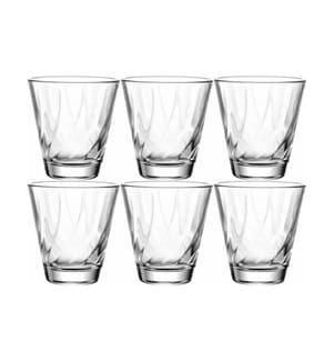 LEONARDO - Trinkglas Twist 215 ml, 6 Stück, Transparent