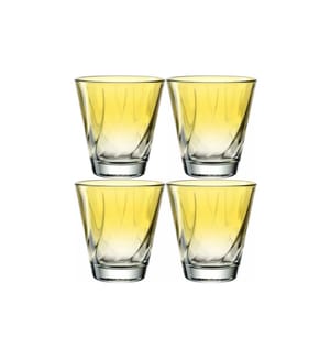 LEONARDO - Trinkglas Twist 215 ml, 4 Stück, Gelb