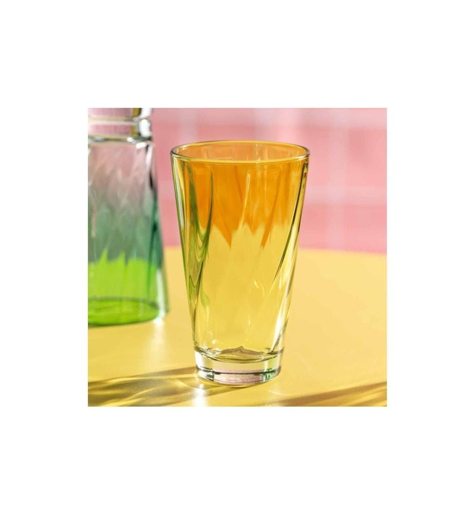 LEONARDO - Trinkglas Twist 300 ml, 4 Stück, Gelb