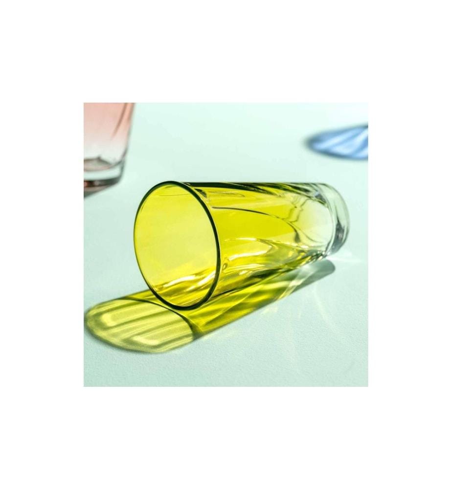LEONARDO - Trinkglas Twist 300 ml, 4 Stück, Gelb