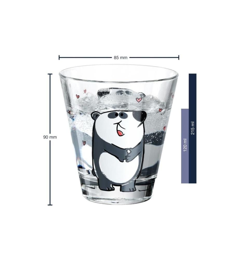 LEONARDO - Kindertrinkglas Bambini Panda, 6-teilig