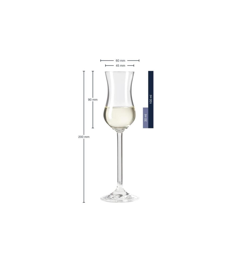 LEONARDO - Verre à grappa Daily 100 ml, 6 Pièce/s, Transparent