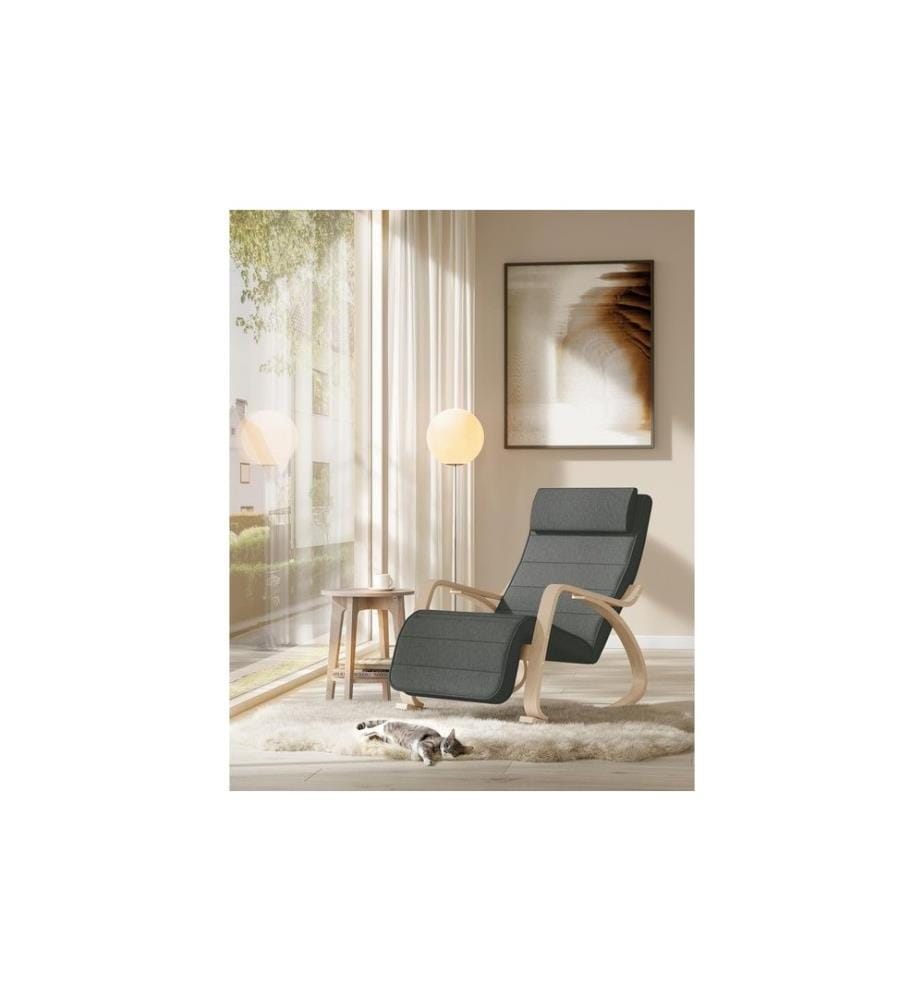 Songmics - Chaise à bascule 91 cm x 115 cm, Noir